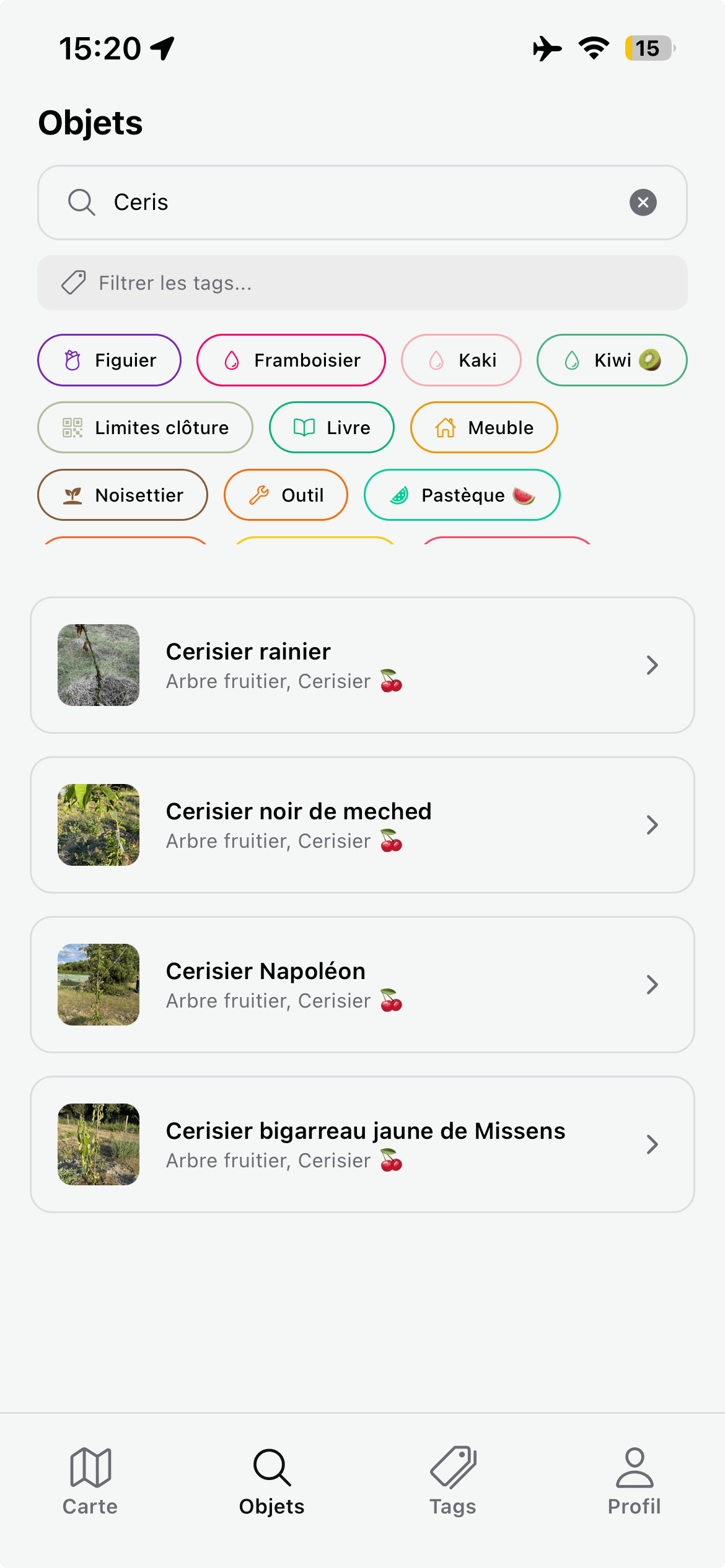 Recherche — localisation rapide d'une variété